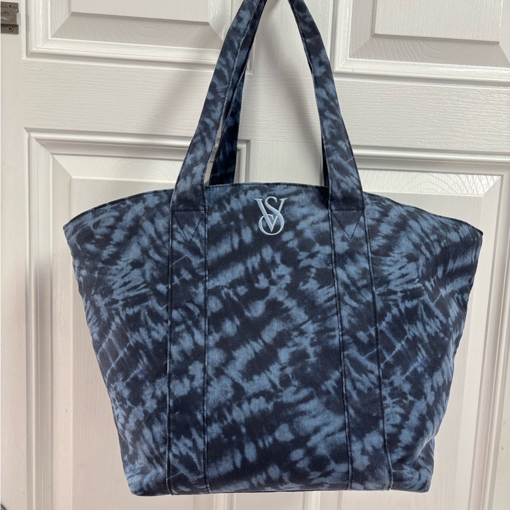 Victoria's Secret Dark Blue Tie-Dye Tote